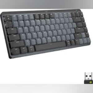 NIB Logitech - MX Mechanical Mini Compact Wireless Mechanical Clicky Keyboard